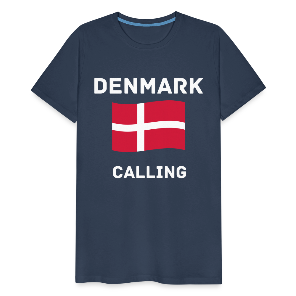 Männer Premium T-Shirt - Denmark calling - Navy