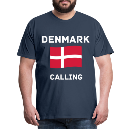 Männer Premium T-Shirt - Denmark calling - Navy