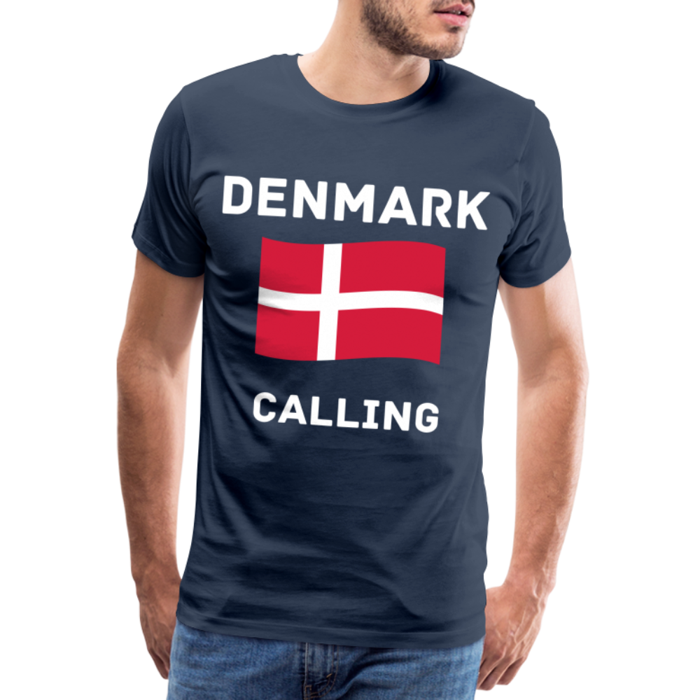 Männer Premium T-Shirt - Denmark calling - Navy