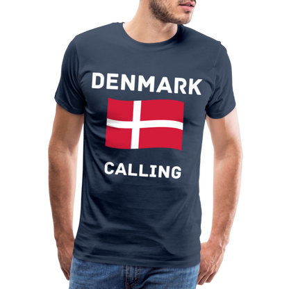 Männer Premium T-Shirt - Denmark calling - Navy