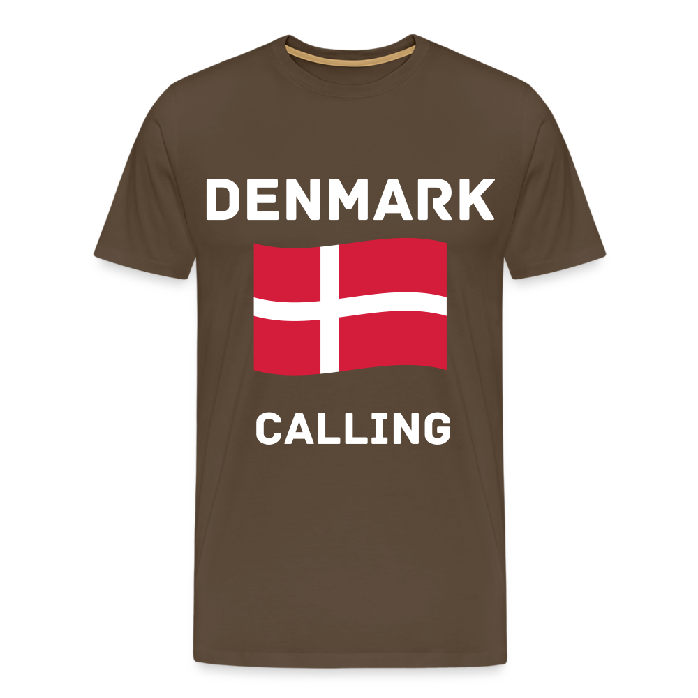 Männer Premium T-Shirt - Denmark calling - Edelbraun