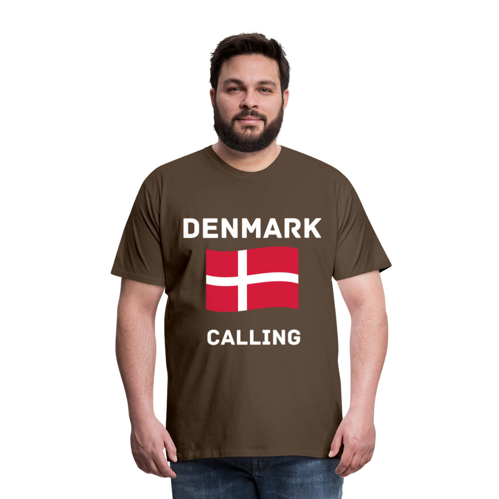 Männer Premium T-Shirt - Denmark calling - Edelbraun