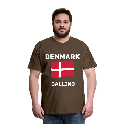 Männer Premium T-Shirt - Denmark calling - Edelbraun