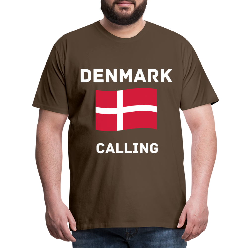 Männer Premium T-Shirt - Denmark calling - Edelbraun