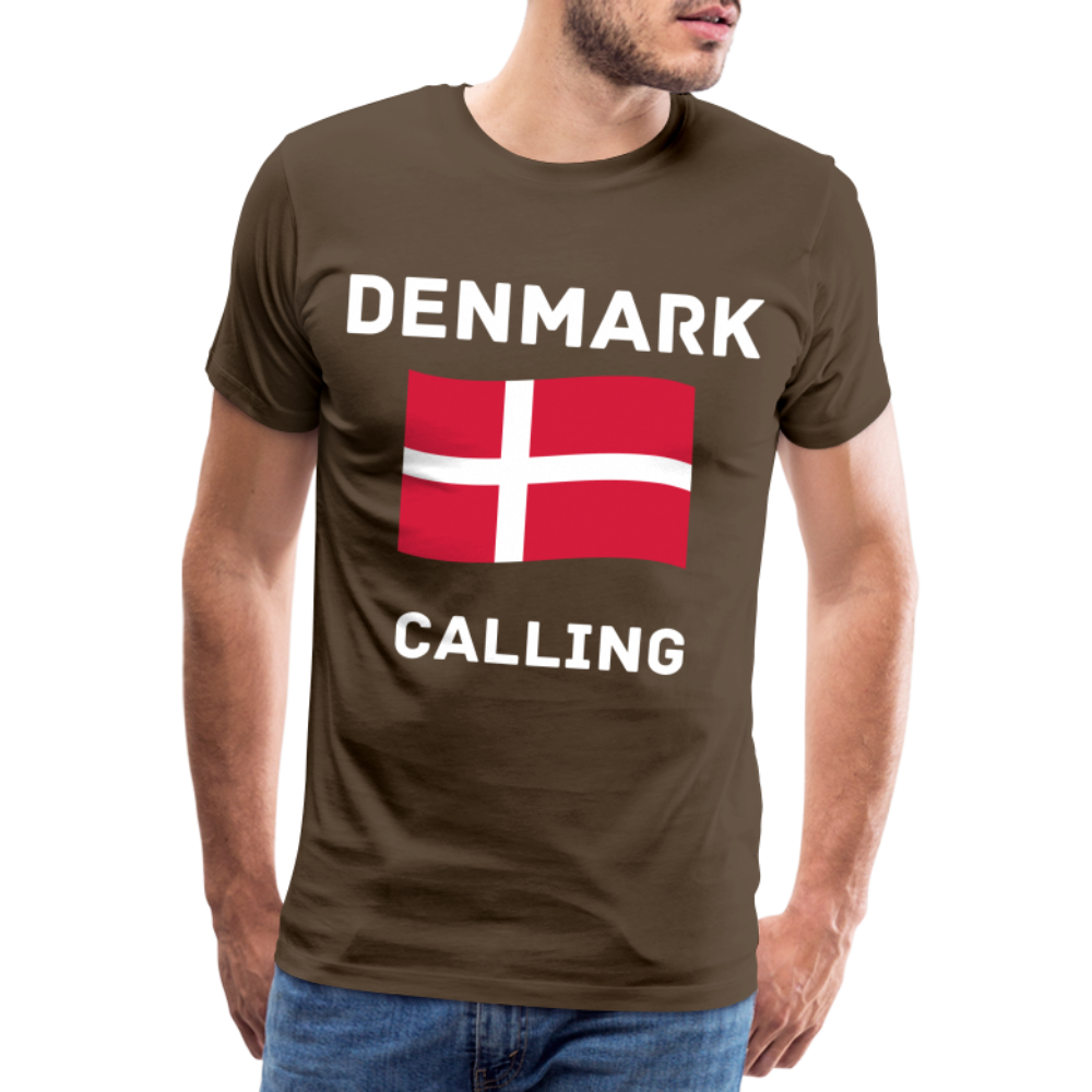 Männer Premium T-Shirt - Denmark calling - Edelbraun