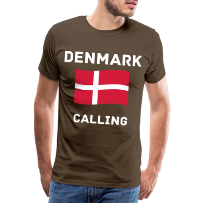 Männer Premium T-Shirt - Denmark calling - Edelbraun