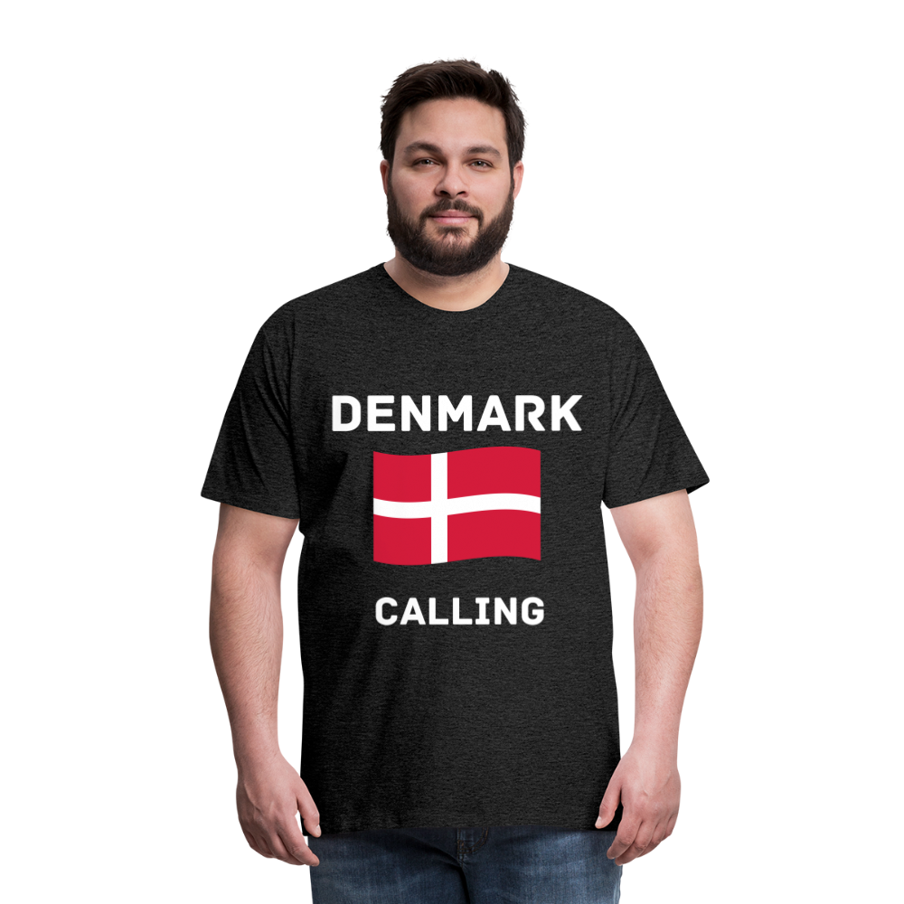 Männer Premium T-Shirt - Denmark calling - Anthrazit