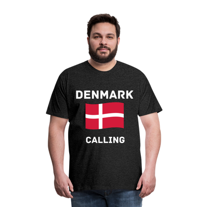 Männer Premium T-Shirt - Denmark calling - Anthrazit