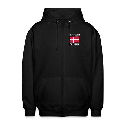 Unisex Kapuzenjacke - Denmark calling - Schwarz