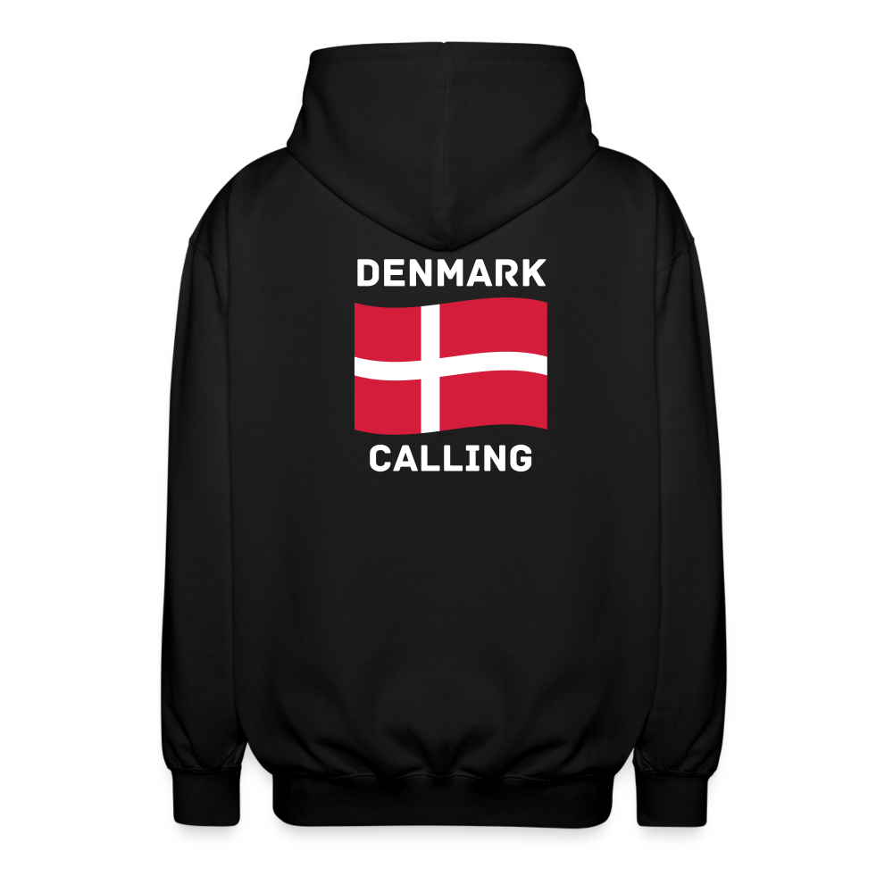 Unisex Kapuzenjacke - Denmark calling - Schwarz