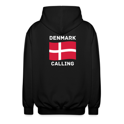 Unisex Kapuzenjacke - Denmark calling - Schwarz