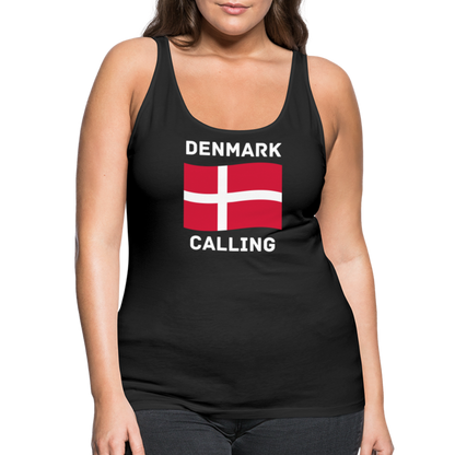 Frauen Premium Tank Top - Denmark calling - Schwarz