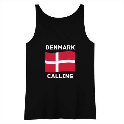 Frauen Premium Tank Top - Denmark calling - Schwarz