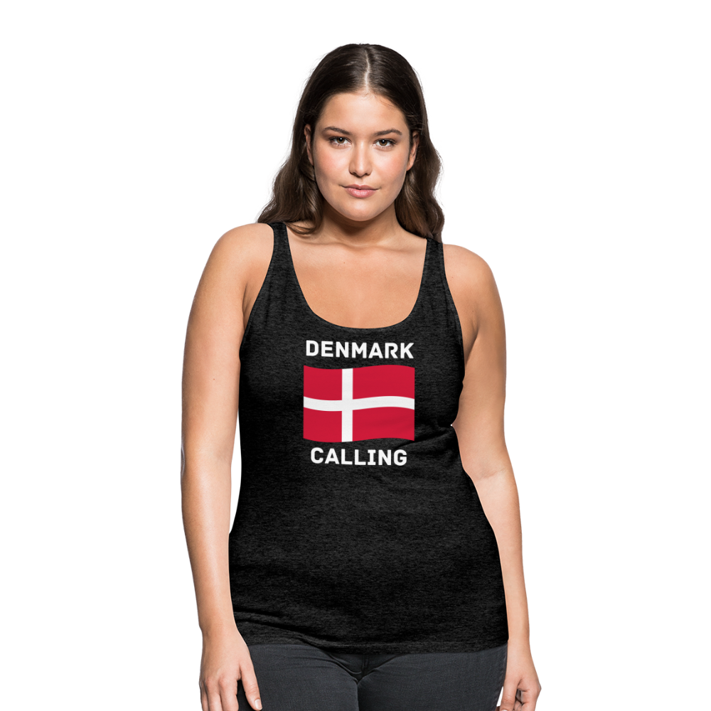 Frauen Premium Tank Top - Denmark calling - Anthrazit