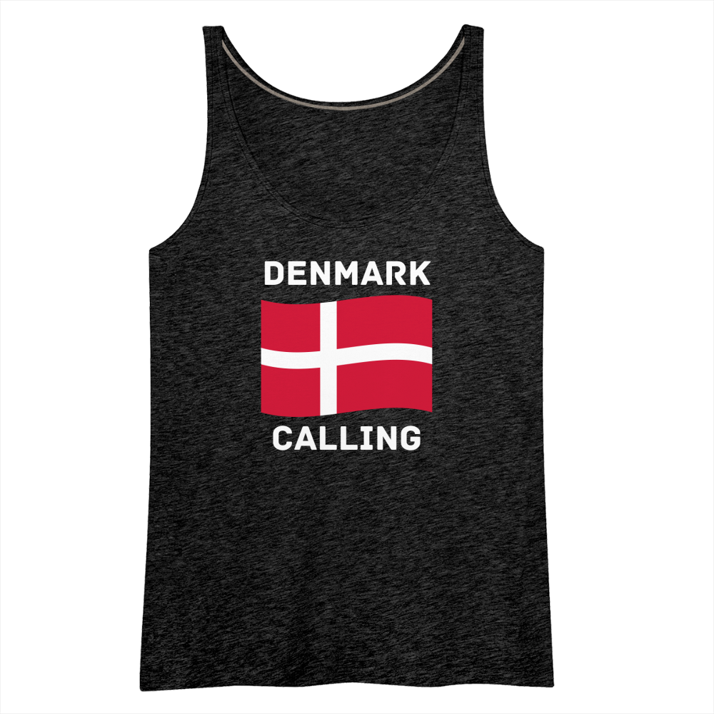 Frauen Premium Tank Top - Denmark calling - Anthrazit