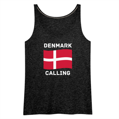 Frauen Premium Tank Top - Denmark calling - Anthrazit