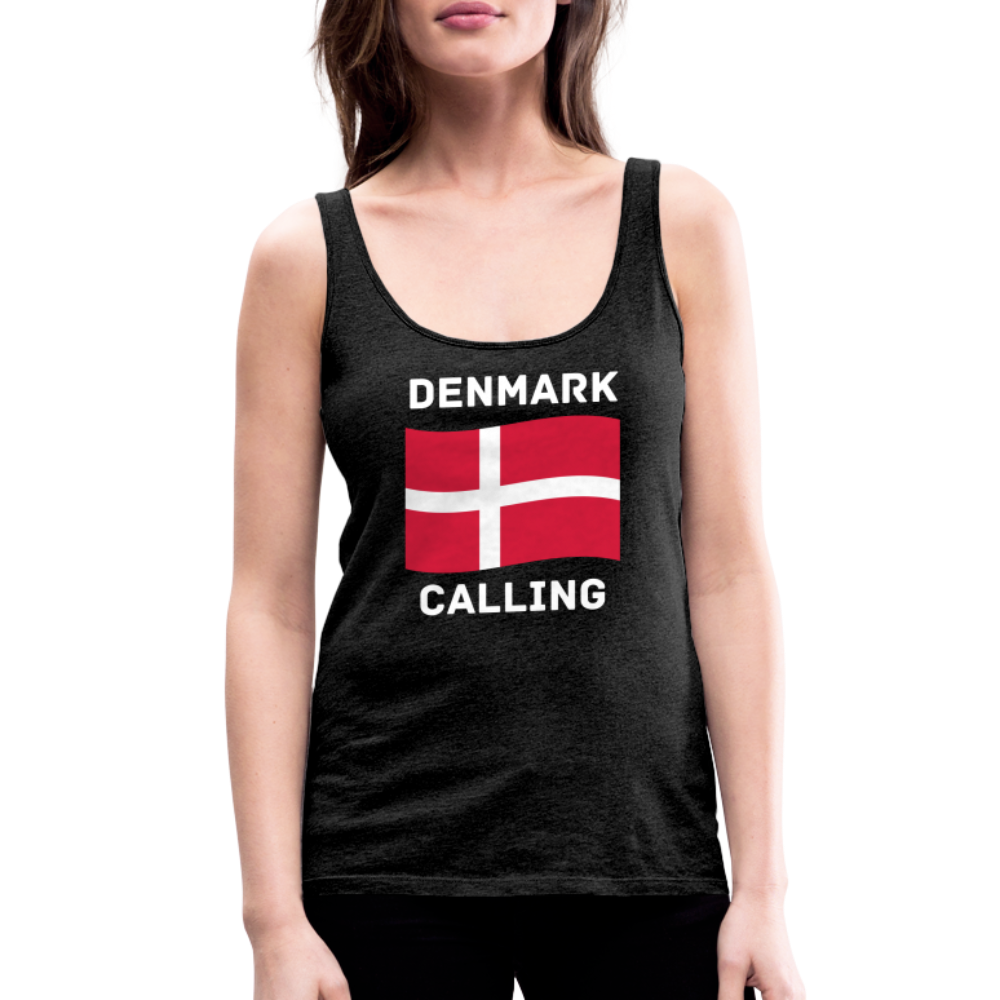 Frauen Premium Tank Top - Denmark calling - Anthrazit