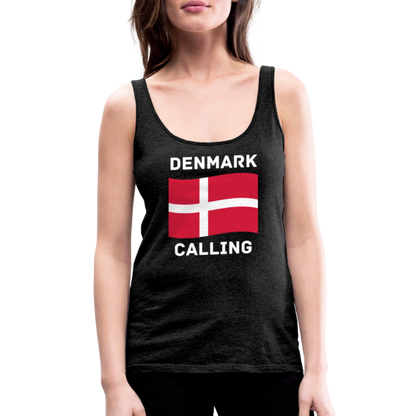 Frauen Premium Tank Top - Denmark calling - Anthrazit