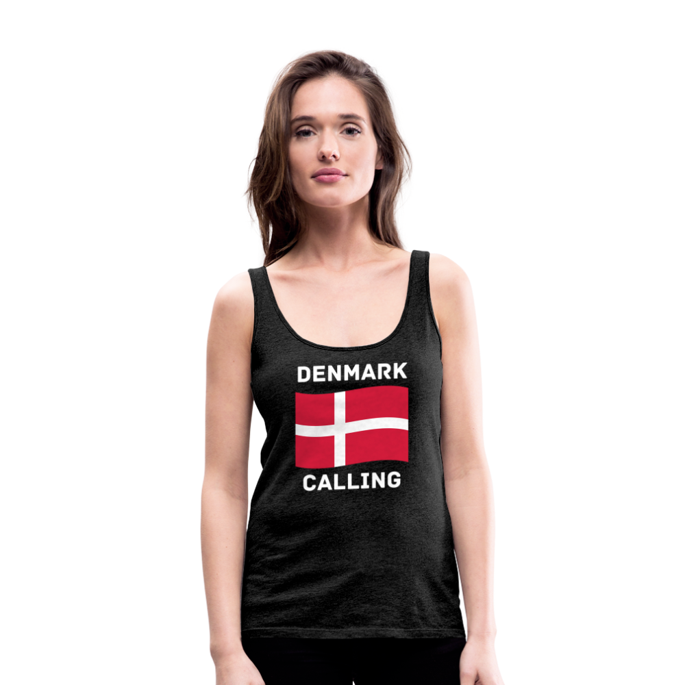 Frauen Premium Tank Top - Denmark calling - Anthrazit