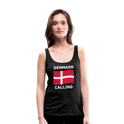 Frauen Premium Tank Top - Denmark calling - Anthrazit