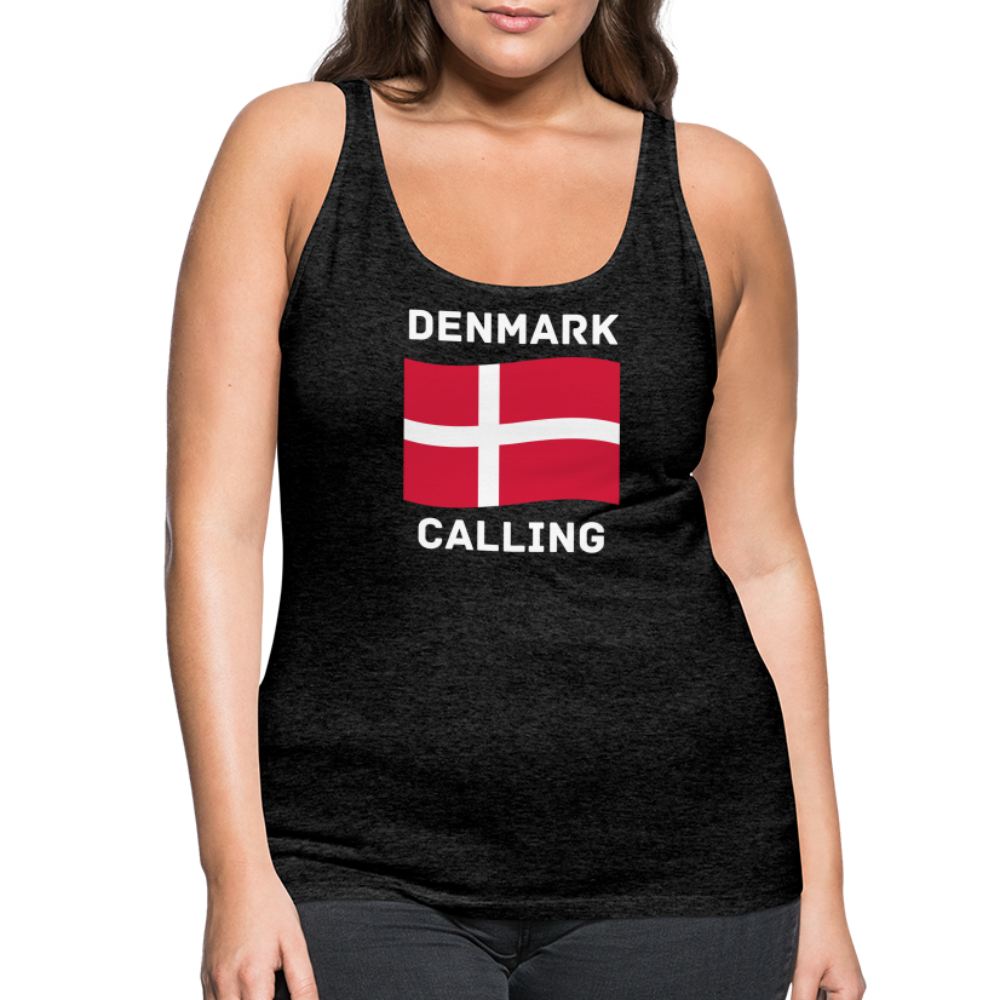 Frauen Premium Tank Top - Denmark calling - Anthrazit