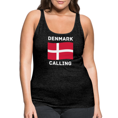 Frauen Premium Tank Top - Denmark calling - Anthrazit