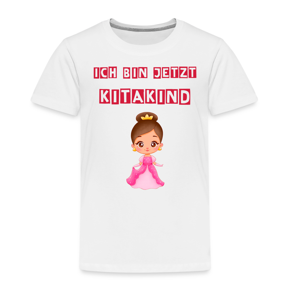 Kinder Premium T-Shirt - Kitakind Prinzessin - weiß