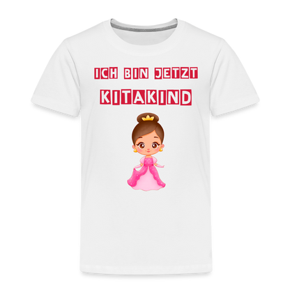 Kinder Premium T-Shirt - Kitakind Prinzessin - weiß