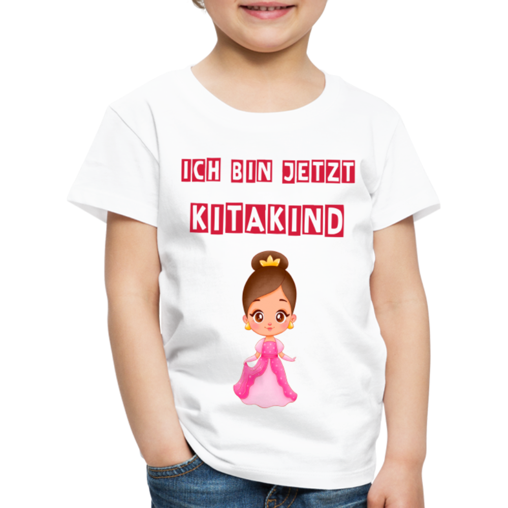 Kinder Premium T-Shirt - Kitakind Prinzessin - weiß