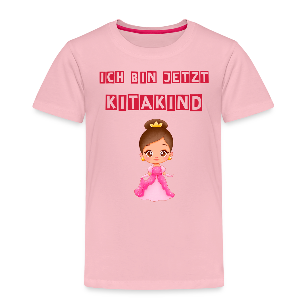 Kinder Premium T-Shirt - Kitakind Prinzessin - Hellrosa