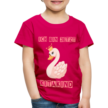 Kinder Premium T-Shirt - Kitakind Schwan Prinzessin - dunkles Pink