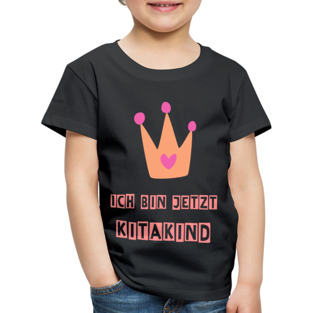 Kinder Premium T-Shirt - Kitakind Krone - Schwarz