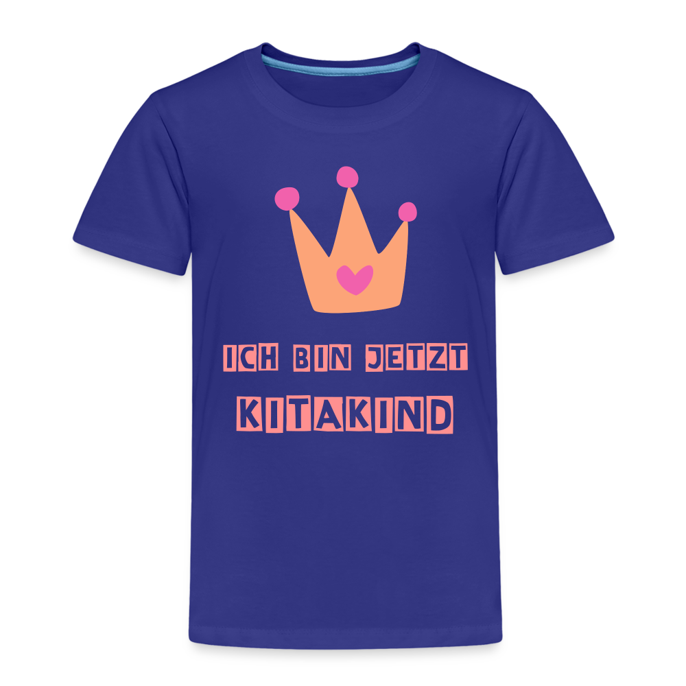 Kinder Premium T-Shirt - Kitakind Krone - Königsblau