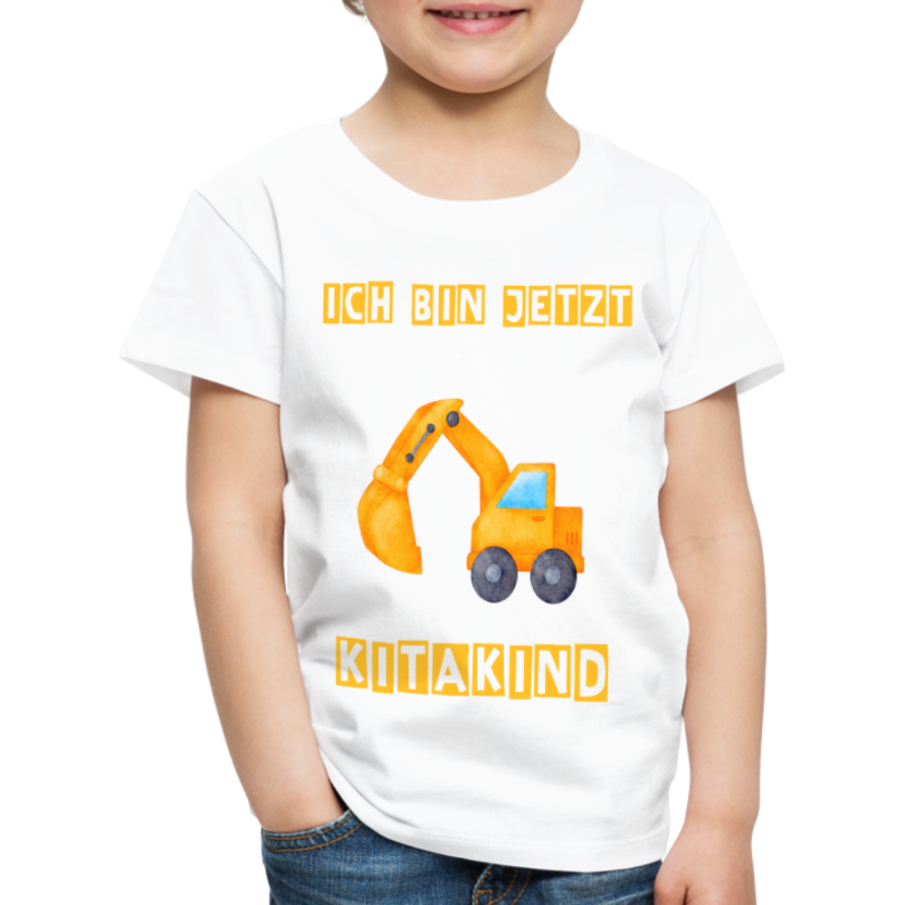 Kinder Premium T-Shirt - Kitakind Bagger - weiß