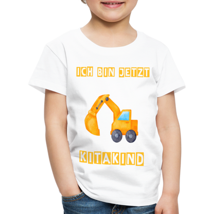 Kinder Premium T-Shirt - Kitakind Bagger - weiß