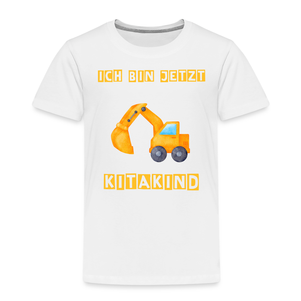 Kinder Premium T-Shirt - Kitakind Bagger - weiß