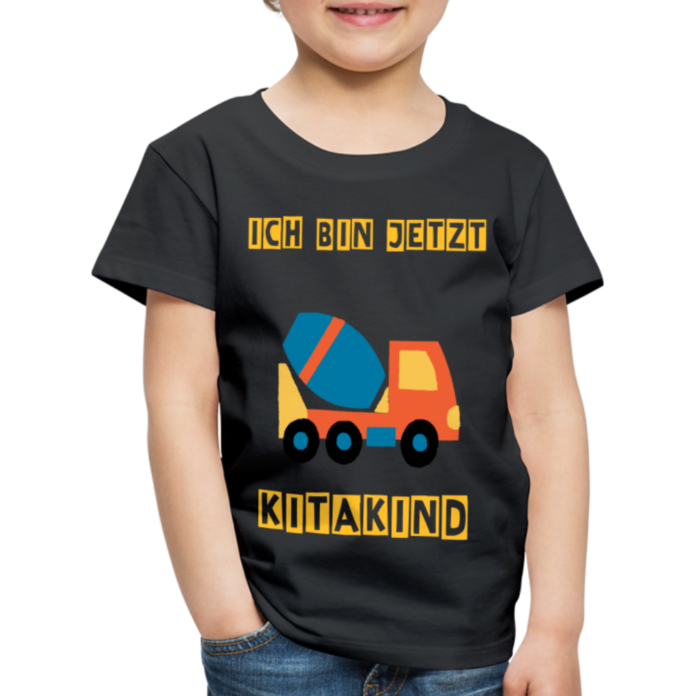 Kinder Premium T-Shirt - Kitakind Betonmischer - Schwarz