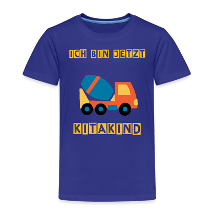 Kinder Premium T-Shirt - Kitakind Betonmischer - Königsblau