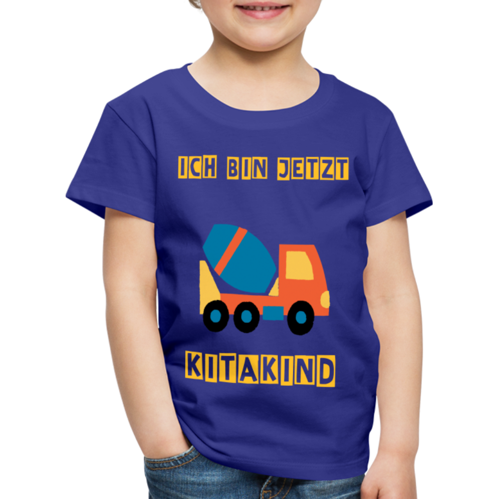 Kinder Premium T-Shirt - Kitakind Betonmischer - Königsblau