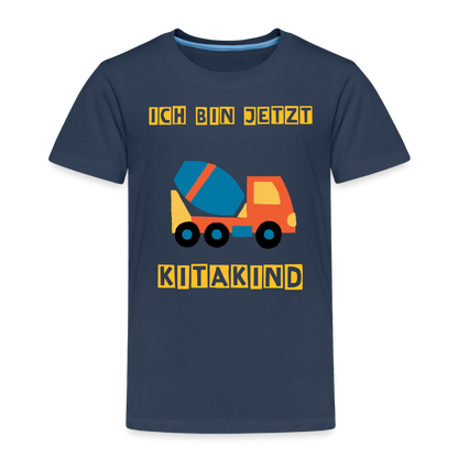 Kinder Premium T-Shirt - Kitakind Betonmischer - Navy