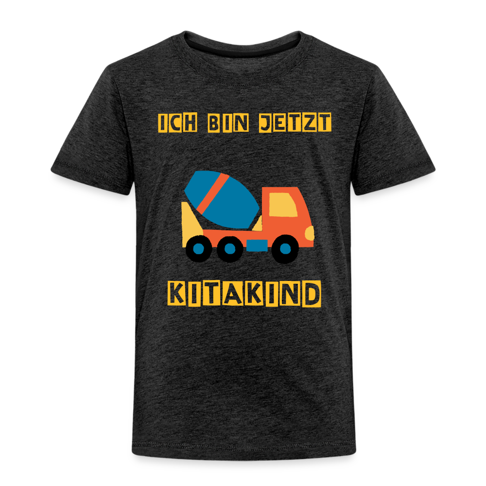 Kinder Premium T-Shirt - Kitakind Betonmischer - Anthrazit