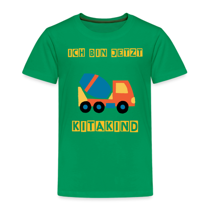 Kinder Premium T-Shirt - Kitakind Betonmischer - Kelly Green