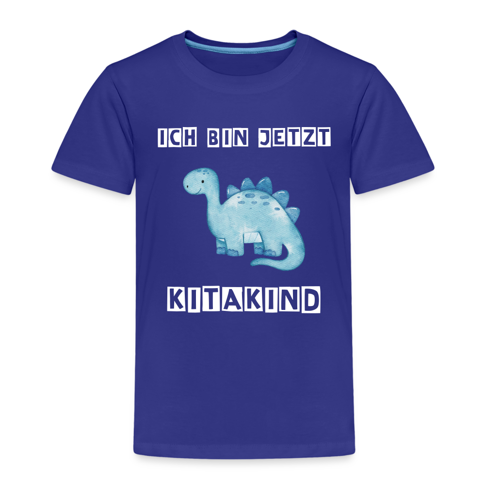 Kinder Premium T-Shirt - Kitakind Dino blau - Königsblau