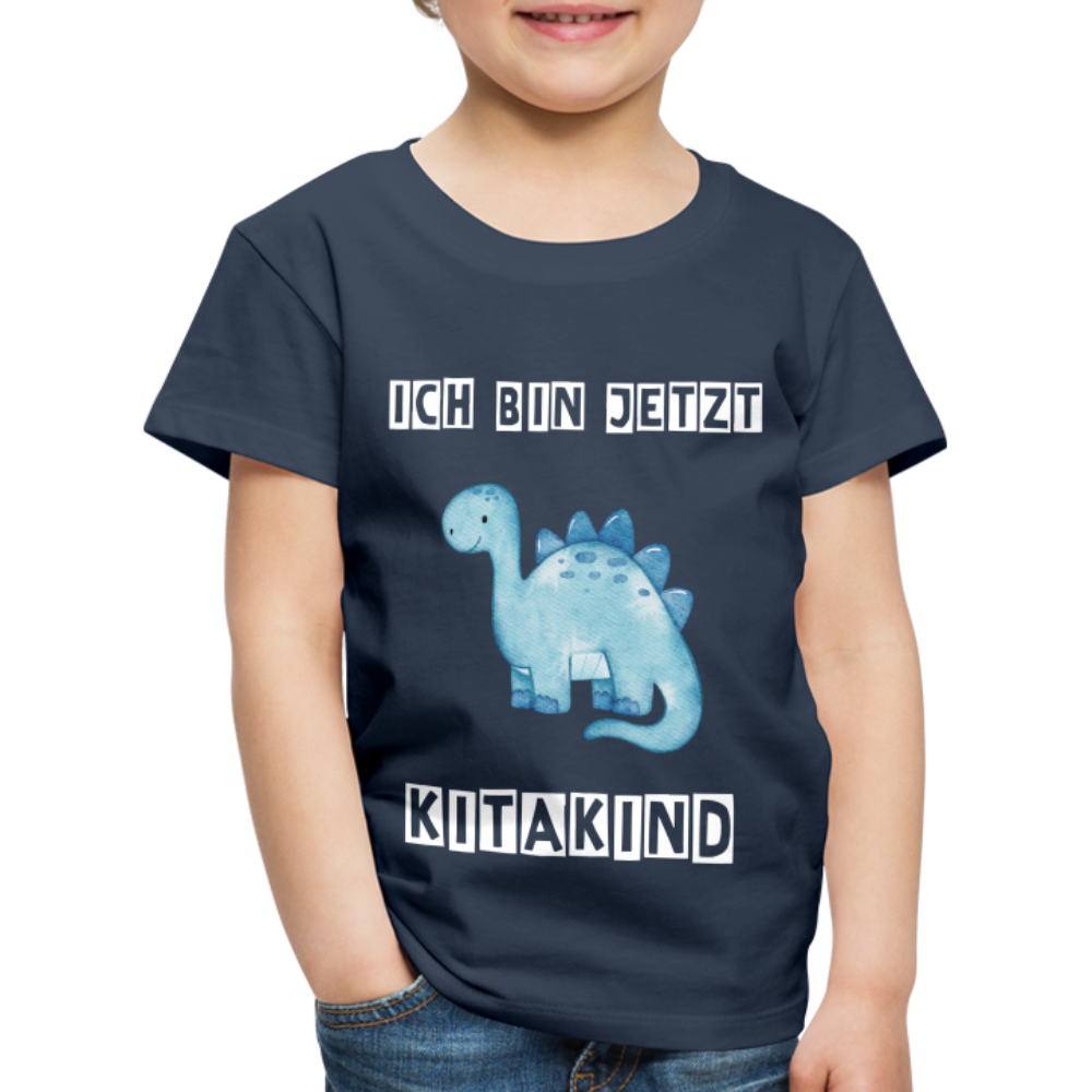 Kinder Premium T-Shirt - Kitakind Dino blau - Navy