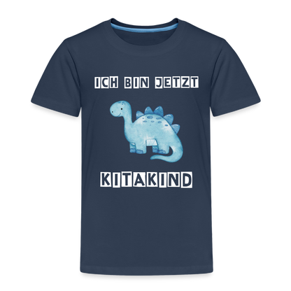 Kinder Premium T-Shirt - Kitakind Dino blau - Navy