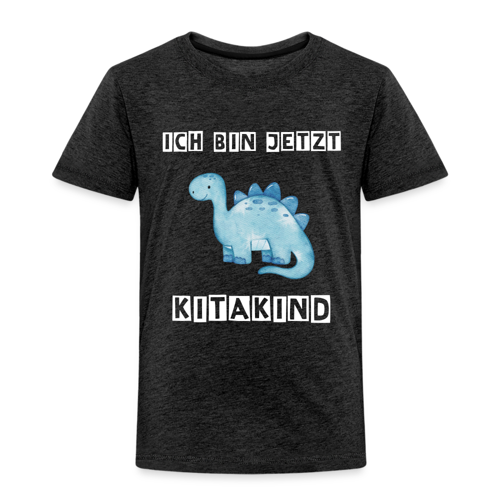 Kinder Premium T-Shirt - Kitakind Dino blau - Anthrazit