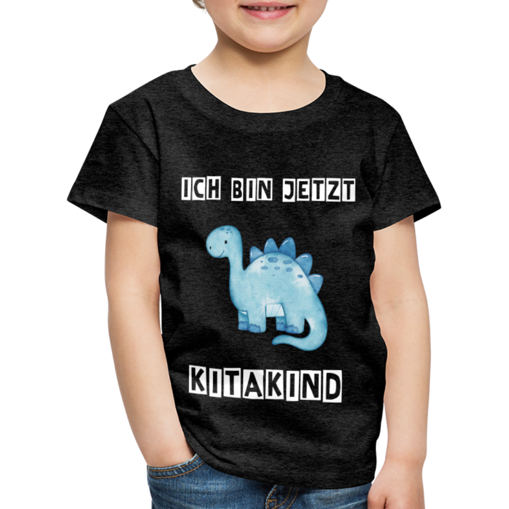 Kinder Premium T-Shirt - Kitakind Dino blau - Anthrazit