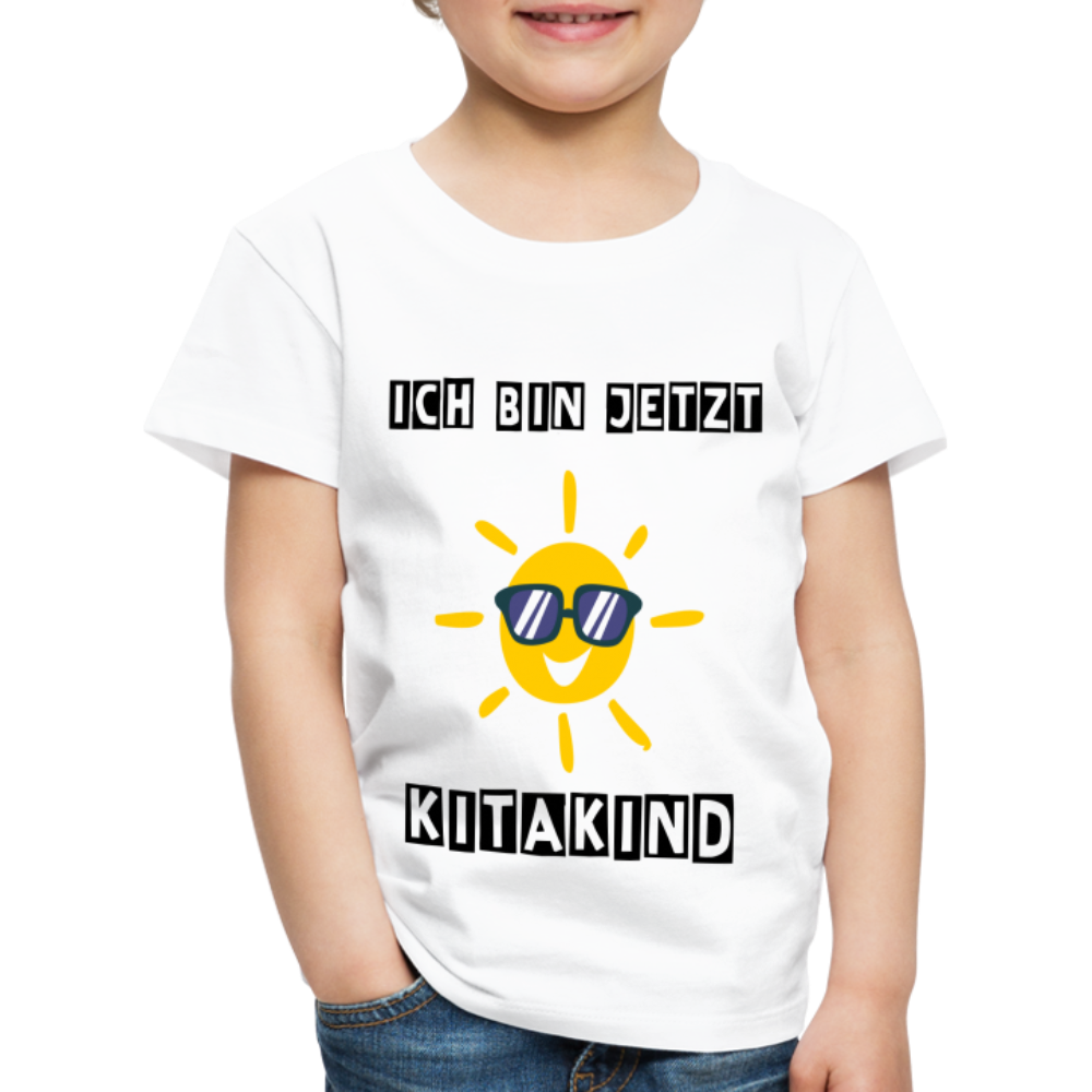 Kinder Premium T-Shirt - Kitakind Sonne - weiß