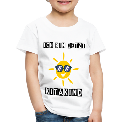 Kinder Premium T-Shirt - Kitakind Sonne - weiß