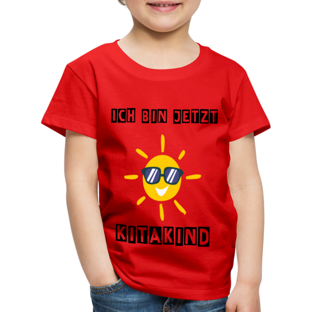 Kinder Premium T-Shirt - Kitakind Sonne - Rot